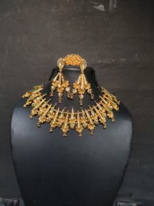 Calidad asegurada 22K chapado en oro collar pendientes anillo conjunto con estilo de lujo conjunto de joyas para la venta por los exportadores - Product Image 2