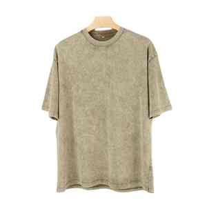 Venta al por mayor personalizada lavado con ácido camiseta nueva moda de secado rápido transpirable Ajuste de gran tamaño de alta calidad Impresión logotipo personalizado - Product Image 1