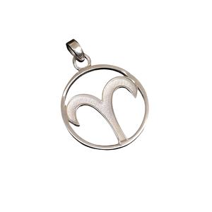925 Sterling Silver Zodiac <b>Sign</b> Aries Blank Bezel Pendant For Insert Resin Breastmilk & Ashes Work Gifts for Astrology Lovers - Product Image 1