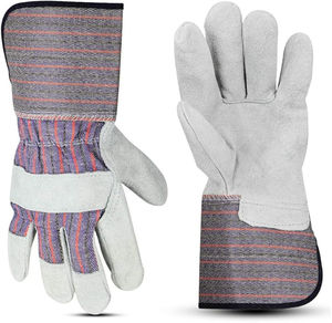 Gants de travail en cuir de vachette fendu haute Performance vente chaude sécurité industrielle Protection des mains Applications de soudage Aramide - Product Image 1