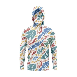 ชุดตกปลาแขนยาวสำหรับผู้ชาย พิมพ์โลโก้ได้ ทนทาน ผลิตจากโพลีเอสเตอร์ 100% กันลม มีฮู้ด ป้องกันรังสียูวี UPF 50+ ระบายอากาศได้ดี - Product Image 4