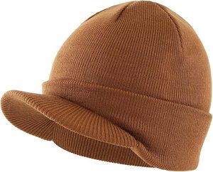Gorro de Invierno Unisex Informal, Cálido, de Doble Punto, con Borde, 100% Acrílico, Tejido a Mano, Transpirable, con Bordado - Product Image 1