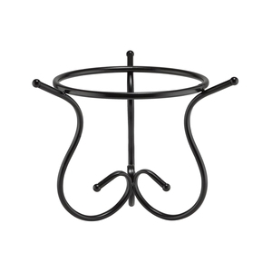 Présentoir de globe d'observation en métal intérieur/extérieur noir de haute qualité pour support de sphère de boules présentoir en fer forgé - Product Image 1