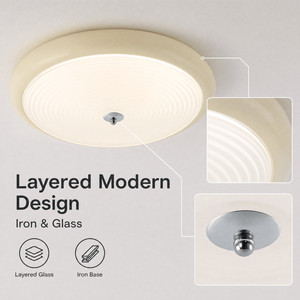 Modern Round Tri Color Dimmable Led <b>Ceiling</b> <b>Light</b> With <b>Remote</b> <b>Control</b> Surface Mount Iron Base For Living Room Bedroom - Product Image 4