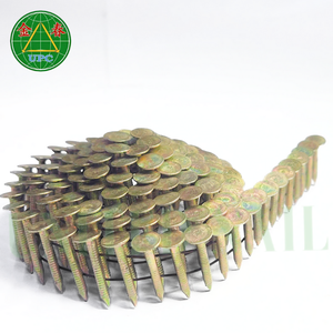 Clous à toiture en bobine de 1/4 "avec revêtement jaune à tige annulaire 60 rouleaux/carton pour projets de toiture à prix compétitif - Product Image 2