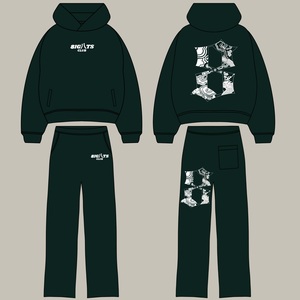 Conjuntos Deportivos de Felpa con Logotipo Bordado Personalizado de Alta Calidad para Mujer, Pantalones Rectos Casuales de Talla Grande, Conjuntos de Dos Piezas para Mujer - Product Image 1