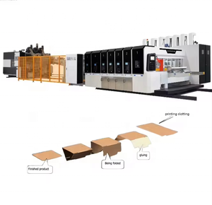 Flexo Mực Máy Và Chết Máy In Máy Cắt Xẻ Rãnh 4 Màu Sắc Max Hộp Giấy Pcs Nhà Máy In Ấn Loại Guler Máy - Product Image 4