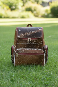 Custom Cowhide Hair-On Leather <b>Backpack</b> Travel Laptop Bag Custom Logo Wholesale Supplier Manufacturer Bulk LHBP-0030 - Product Image 6