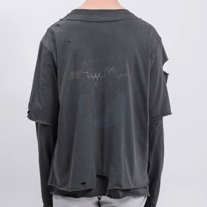 เสื้อยืดแขนยาวสองชั้น น้ำหนักเบา สวมใส่สบาย สำหรับผู้ชาย ขายออนไลน์ - Product Image 2