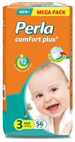 PERLA Unisexe XXL Pack Jumbo Couches jetables non tissées de haute qualité Surface sèche Super absorbantes Côtés extensibles anti-fuites