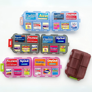 Portable ABS/PP <b>Plastic</b> Pocket Pharmacy Organizer Practical Pill Storage <b>Box</b> and Container for Home or Travel - Product Image 4