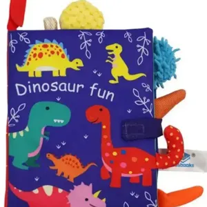 Livre en tissu éducatif pour bébé de 0 à 36 mois, interactif parent-enfant, animaux gonflables en peluche - Product Image 4
