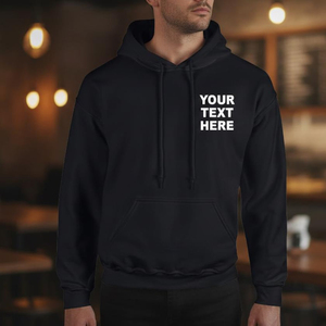 Sudadera con capucha personalizada con logotipo, 100% algodón, diseñada para el estilo de vida diario, ofrece suavidad de tela, forma cómoda y soporte. - Product Image 3