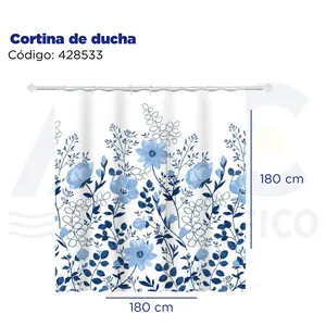 Il Design classico con stampa digitale in poliestere e plastica include ganci per la tenda da doccia moderna stampata in 3D - Product Image 1