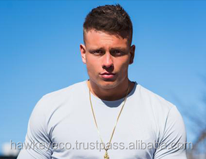 Camiseta de manga larga de peso pesado de 100% algodón con estampado personalizado bordado en blanco de alta calidad para hombres - Product Image 5