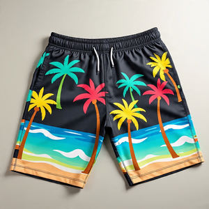 OEM sublimación playa natación pantalones cortos hombres alta calidad playa desgaste pantalones cortos hombres 100% poliéster impreso nadar pantalones cortos - Product Image 3