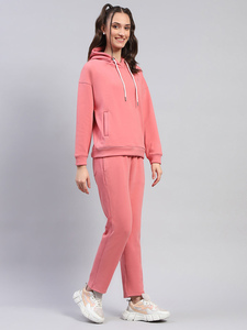 Conjunto de chándal de 2 piezas de invierno para mujer de melocotón sólido de alta calidad, pantalones de chándal transpirables con capucha, chándal ecológico de longitud completa - Product Image 5
