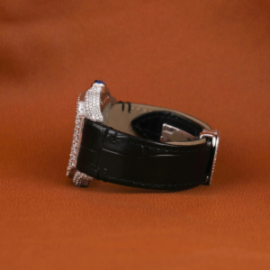 Montre-bracelet en acier inoxydable de haute qualité avec design unique, diamant moissanite, alliage tendance, hip-hop, verre de quartz, luxueuse et sertie - Product Image 2