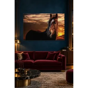 Impression sur toile Fida Bay Horse at Orange Sunset - Product Image 5