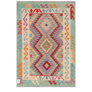 Alfombra Kilim de Maimana, Afganistán, 160 x 110 cm, Alfombras y Juegos de Alfombras - Product Image 1