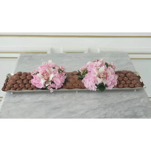 Nouveau plateau de service au chocolat de qualité supérieure, grande taille, sans danger pour les aliments, avec filet, plateau à dessert fait main d'Inde - Product Image 3