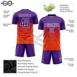 Maillot de football personnalisé chemise de pratique sportive Hip Hop maillot de football à sublimation unie hommes et femmes France maillots de football - Product Image 2