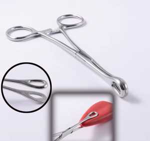 Pinzas Rectas Manuales de Acero Inoxidable para Esponja, Instrumento Quirúrgico Ortopédico, Certificación CE Clase I, 7 Pulgadas, 1 Año de Garantía - Product Image 1