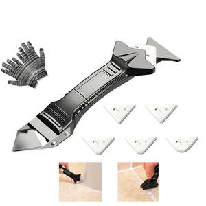Removedor de cal de acero inoxidable 3 en 1 para baño/cocina/ventanas, raspador de sellador, limpiador de juntas, removedor de pegamento angular - Product Image 3