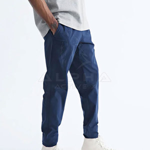 Pantalon décontracté pour entraîneurs taille haute pour hommes, couleur unie, tissu en coton de haute qualité, design professionnel pour l'hiver - Product Image 4