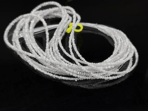 ลูกปัดเพชรดิบธรรมชาติสีขาวหิมะ ขนาด 2-3 มม. ยาว 15 นิ้ว ยี่ห้อ LUSTRE ของขวัญคริสต์มาสสำหรับทำเครื่องประดับ - Product Image 4