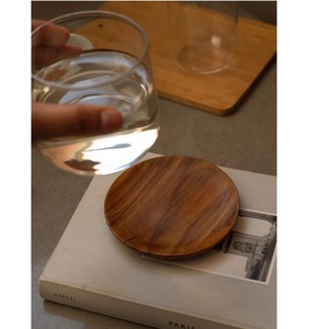 Posavasos de bambú Taza de café redonda Posavasos de nogal utilizados para restaurantes Hoteles - Product Image 2