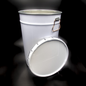 Diameter 305 mm customizable <b>tinplate</b> conical pails with lug lid or ring latch lid and total capacity 30 and 32 lt. - Product Image 1