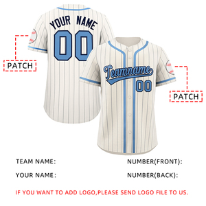 Maillot de baseball à fines rayures par sublimation personnalisé vente en gros, t-shirts de baseball vêtements de baseball et de softball en gros 10 pièces personnalisés - Product Image 2