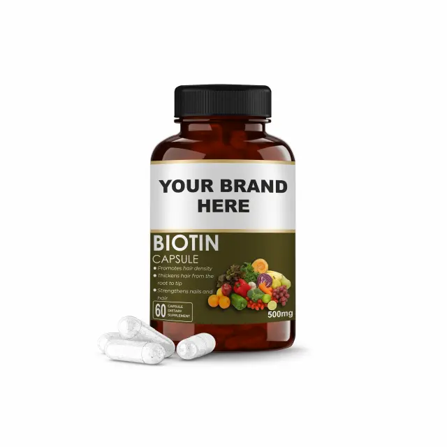 100 % Pure & Natural Biotin Capsules | Hair Skin and Nails Vitamins, Extra Strength Biotin And Collagen Supplements (60,90,120)