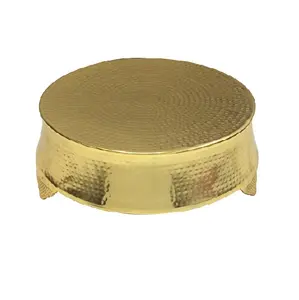 Hammered Design Round Shape Cake Stand New Arrival Gold Color Cupcake Stand Wholesale Price For Christmas Celebration