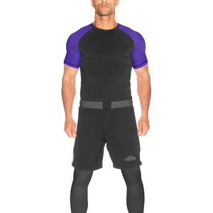 Conception unique, personnalisez votre propre rash guard, rashie à séchage rapide, rash guard à manches courtes, rash guard pour homme, chemises de compression personnalisées unisexes - Product Image 2