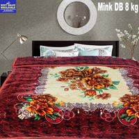 Couverture en vison tissée douce imprimée pour lit double, 8 kg, 2 pièces, chaude, confortable, luxueuse, pour l'hiver, usage domestique et hôtelier, durable