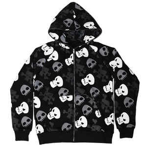 Sweat à capuche personnalisé à fermeture éclair complète en éponge française Impression bouffante 3D Sweats à capuche zippés de haute qualité - Product Image 1