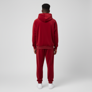 Ensemble sweat-shirt et jogging streetwear de qualité supérieure à prix abordable, logo imprimé en relief personnalisé, coupe décontractée - Product Image 2