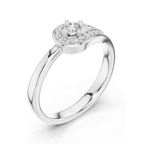 Bague pour femme en diamant de laboratoire 0,20 CT, clarté VVS-VS EF, or 18 carats, 14 carats, 10 carats et argent 925, or rose, or jaune, or blanc - Product Image 5