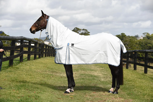 พรมม้าระบายอากาศสำหรับฤดูร้อนพร้อมลายตาข่ายผ้าฝ้ายน้ำหนักเบาถักลายเพชรสำหรับป้องกันการบินและรังสียูวี - Product Image 4