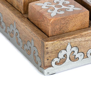 Handmade Wooden Tic Tac Toe <b>Game</b> Indoor Brain Teaser Family Fun Skill Challenge Creative Entertainment - Product Image 5