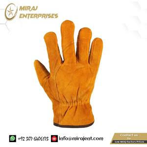 1 Pair Cowhide Leather Gloves Durable Women Men Work Gloves Hand Protection Wear for Welding Leather Gloves From Pakistan - Product Image 6