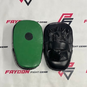 Guantes de Entrenamiento Negros y Verdes Personalizados de Nuevo Diseño, Guantes de Boxeo OEM Personalizados, Almohadillas Curvas para Entrenamiento de Kickboxing y Combate - Product Image 1