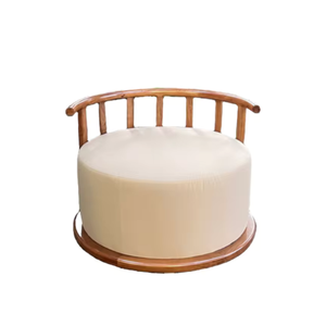 Round <b>Sofa</b> With Teak <b>Wood</b> <b>Frame</b> Garden Round <b>Sofa</b> For Garden and Livingroom Nordic <b>Sofa</b> Manufacturing In Indonesia - Product Image 1