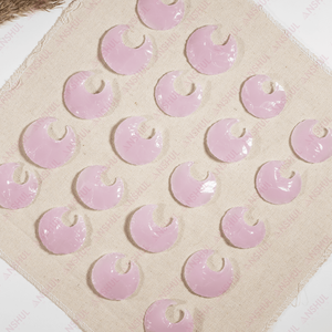 Punta de Flecha de Cuarzo Rosa Natural Pulido Tallado en Forma de Luna, Piedra Preciosa Ecológica de Cristal Curativo para Decoración del Hogar - Product Image 5