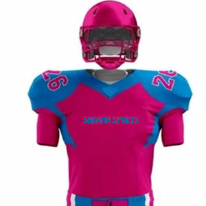 Conjuntos de uniformes de camiseta de fútbol americano de sublimación personalizada de alta calidad para Pakistán transpirable corto unisex que absorbe la humedad - Product Image 3