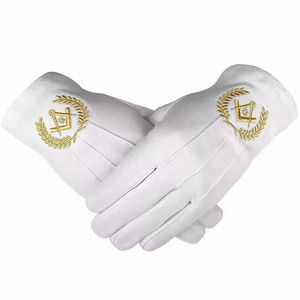 Taille libre vie quotidienne 100% coton haute qualité et meilleur prix maçonnique gants personnalisés en gros - Product Image 4