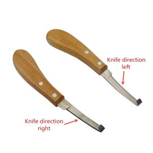 Couteau à sabots à double tranchant pour bovins, chevaux, chèvres, moutons, porcs, bétail, droitier, gaucher, lames de coupe pour le soin des sabots des animaux - Product Image 2