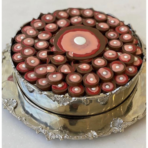Unique Chocolat Bonbons Bol De Service Premium Finition Argent Métal Chocolat Bol Élégant Plat De Service Au Chocolat Prix Usine - Product Image 1